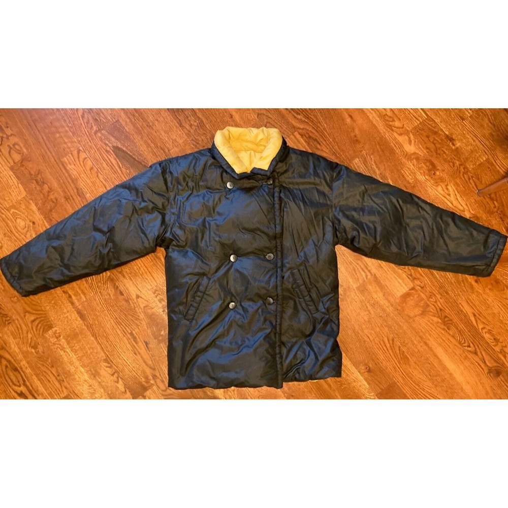 Vintage Outer Town Outerwear Double Breasted Down Puffer Coat Reversible Mens L